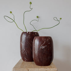 Marble Vase - Red Levanto