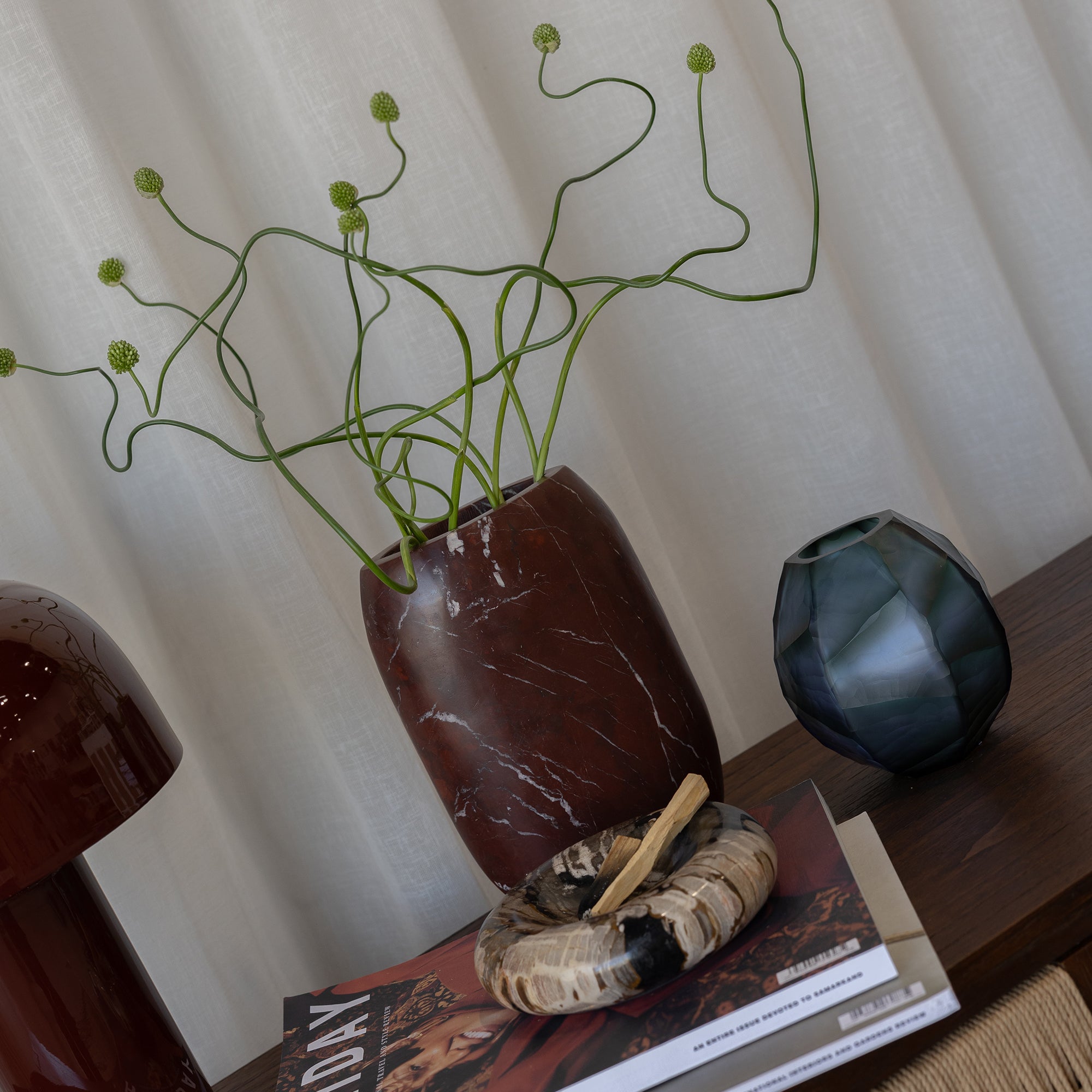 Marble Vase - Red Levanto