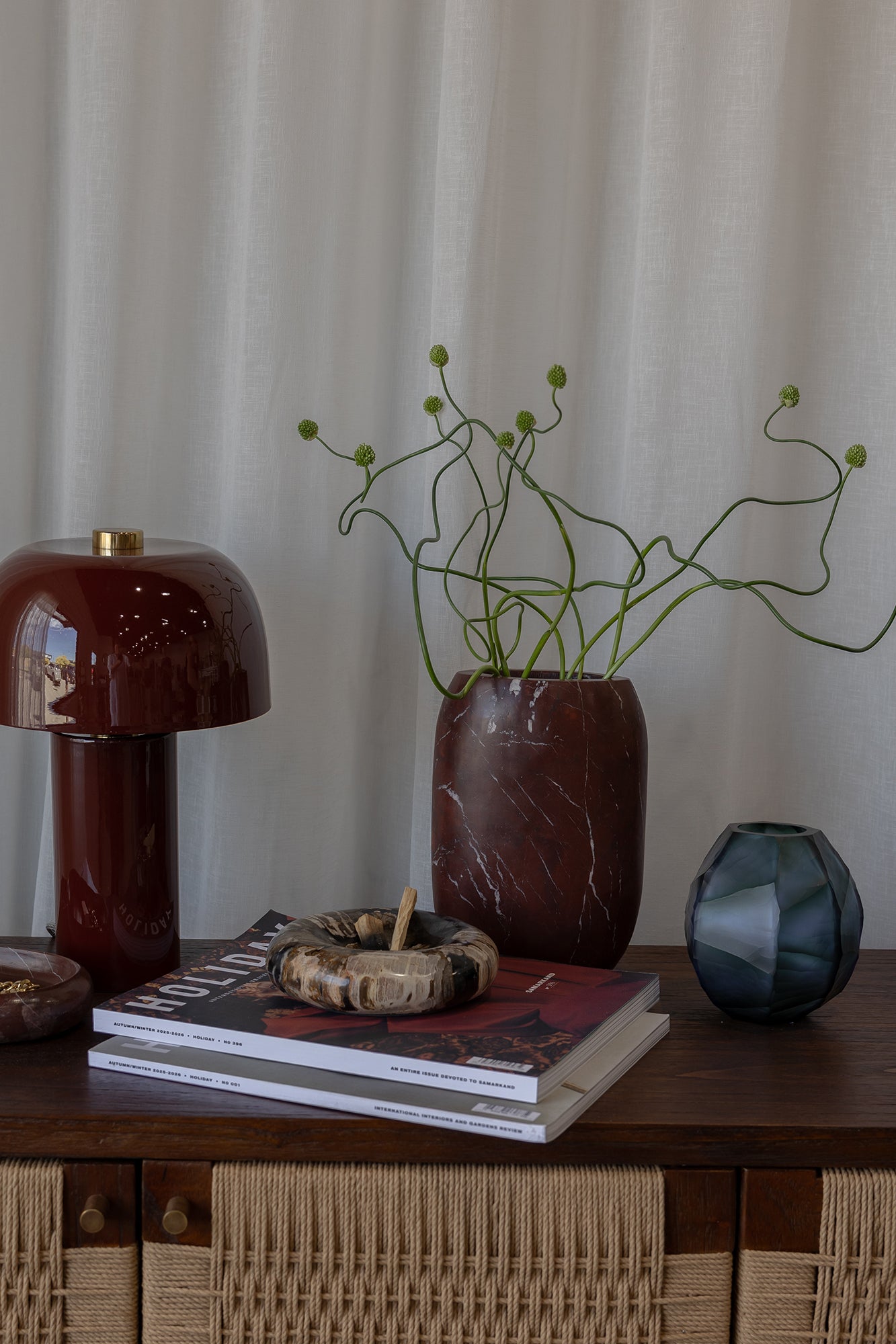 Marble Vase - Red Levanto