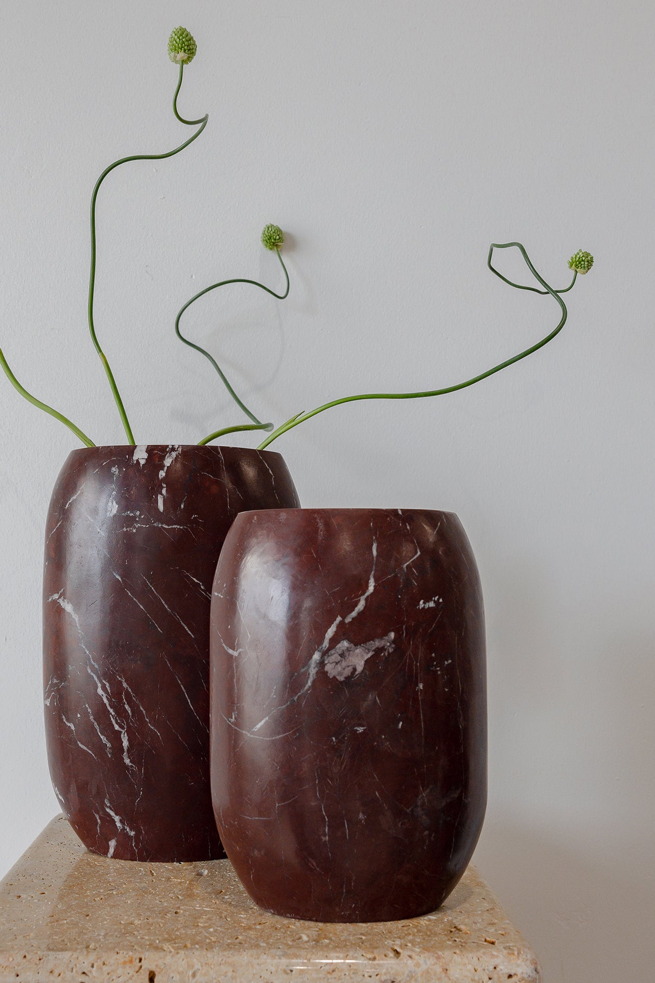 Marble Vase - Red Levanto