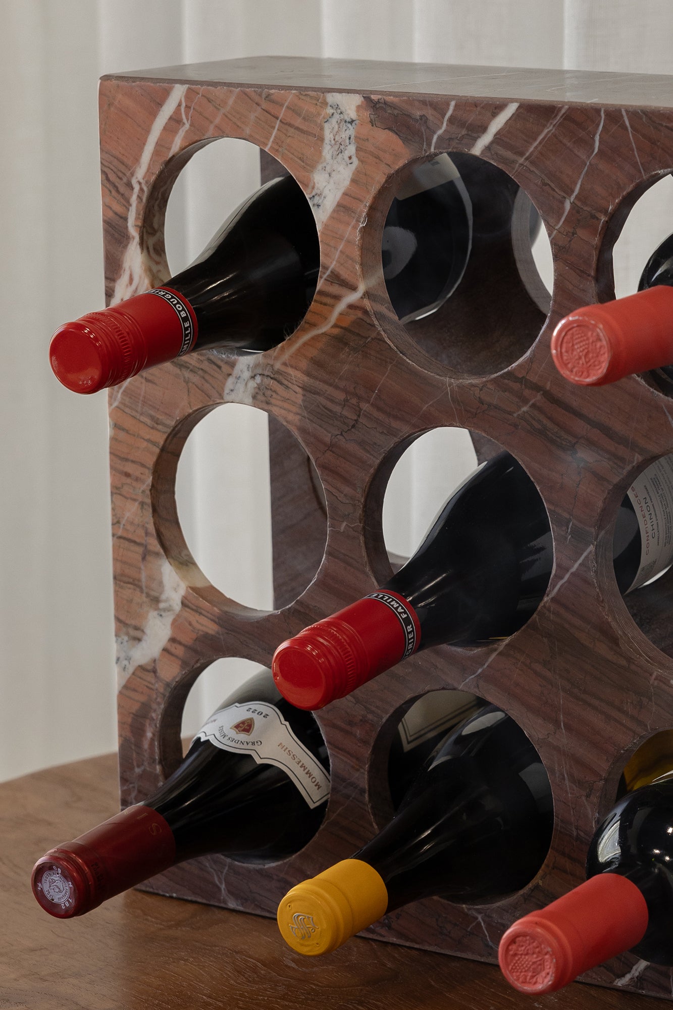 Marble Wine Rack - Red Levanto
