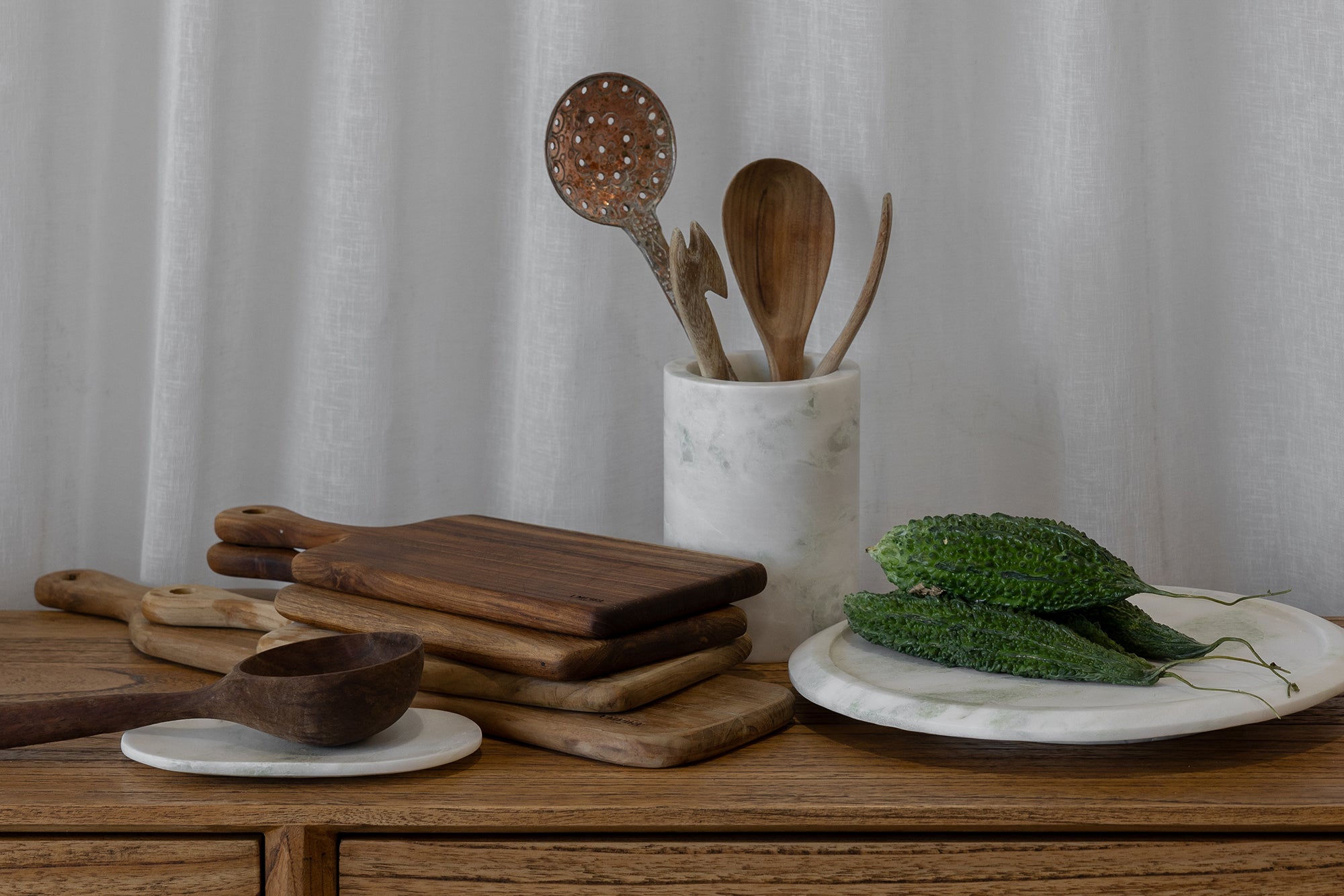 Utensil Holder - Onyx Marble
