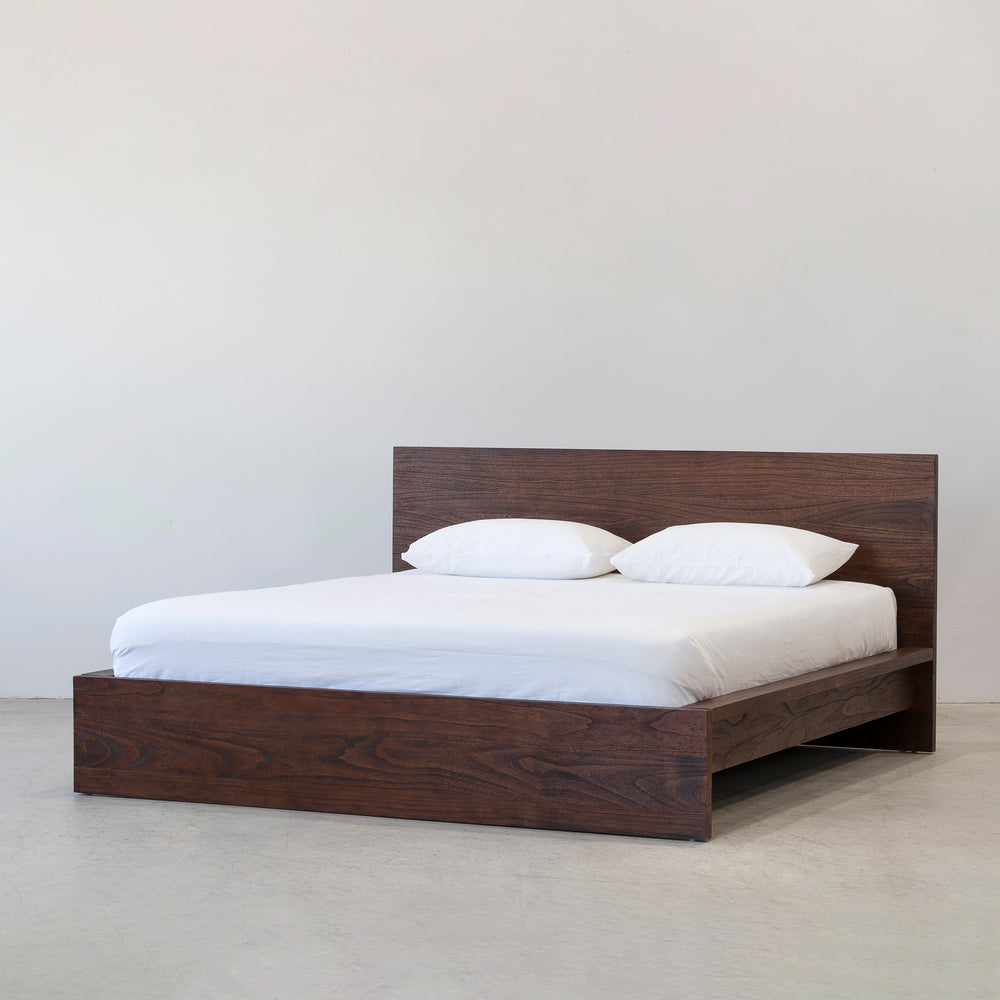 Platform Bed - Rustic Walnut