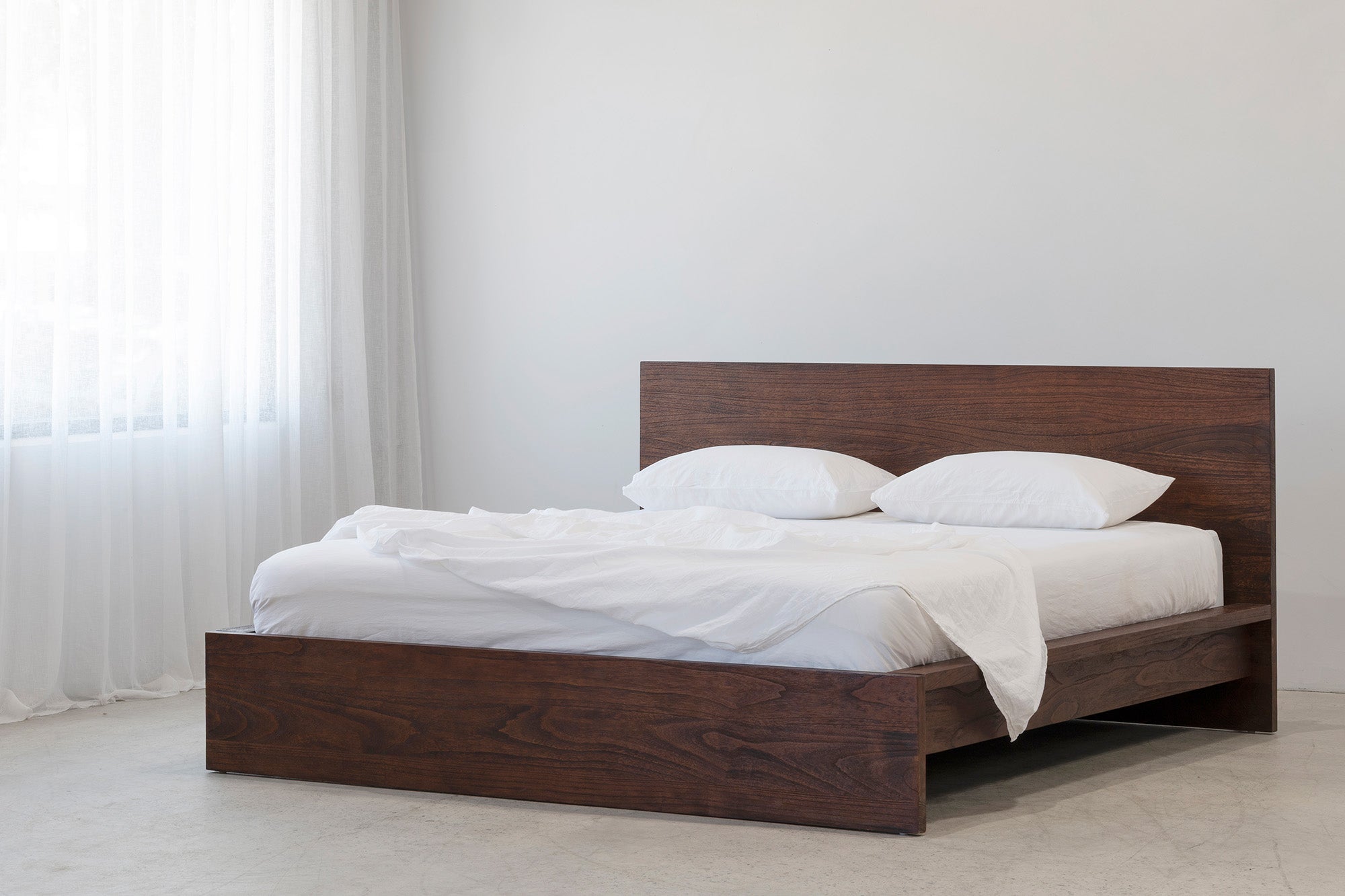 Platform Bed - Rustic Walnut