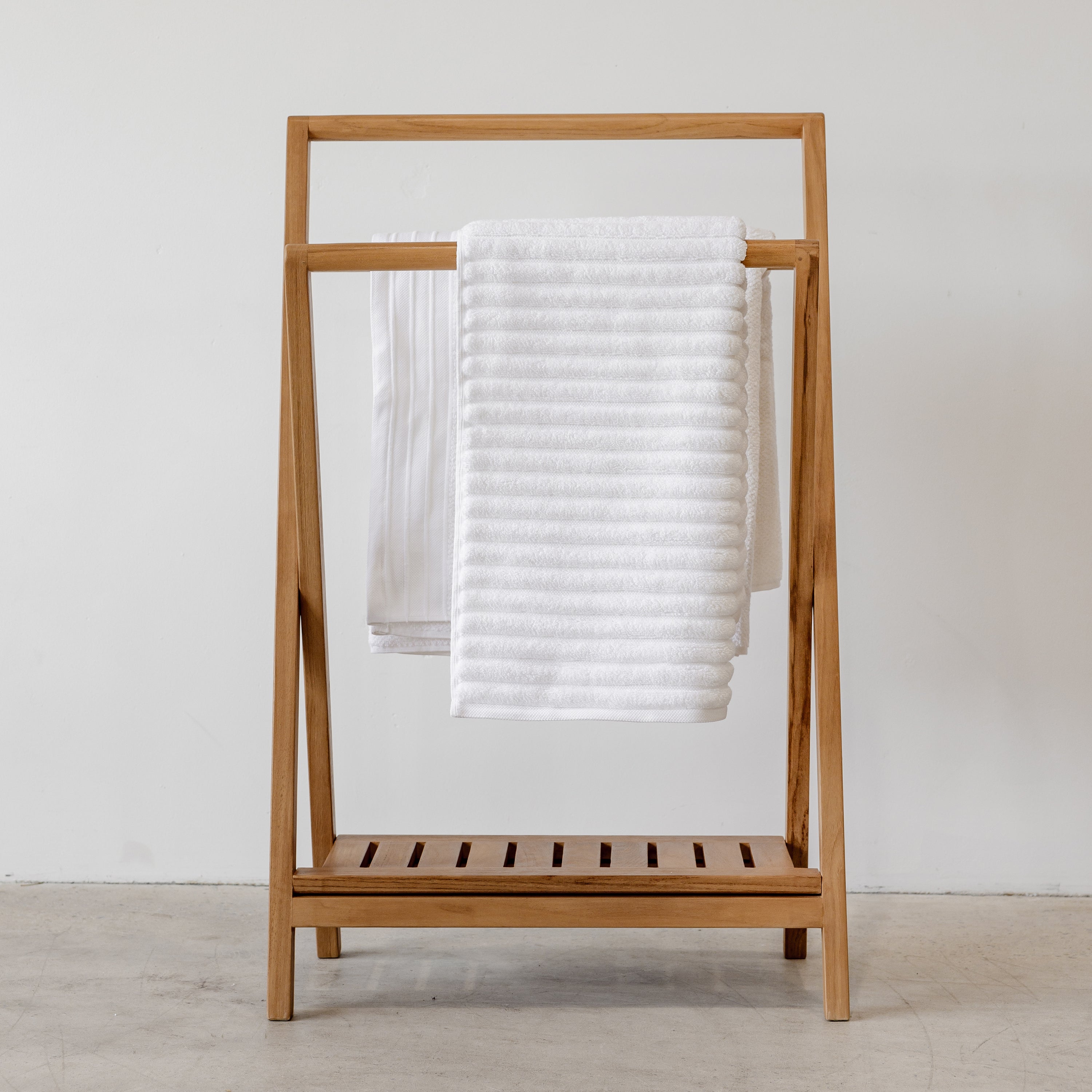 Teak Atelier Folding Towel Rack