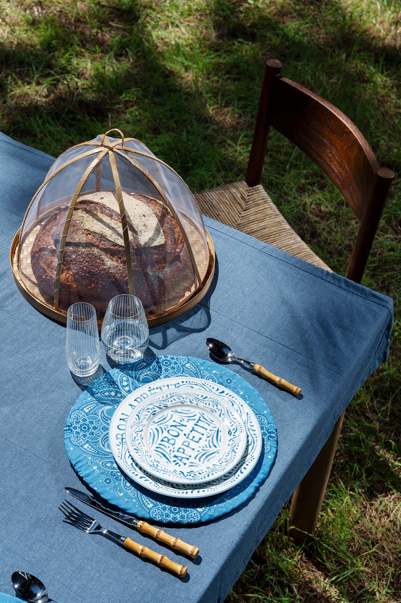 Bamboo Tray With Food Cover