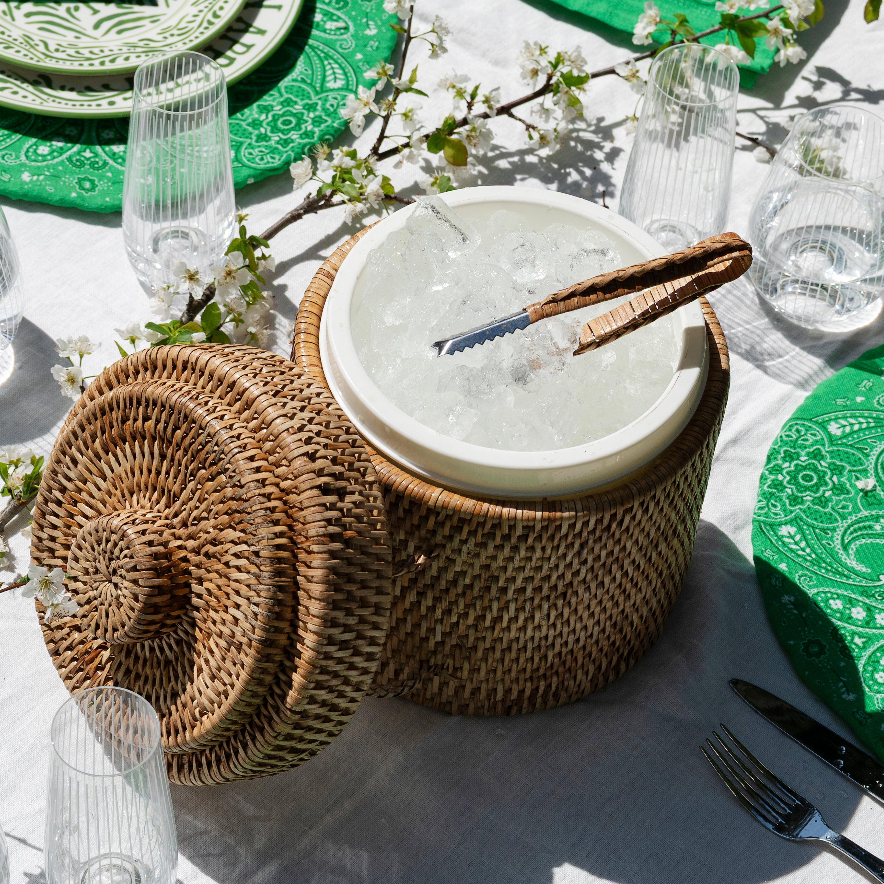 Rattan Ice Bucket - Natural