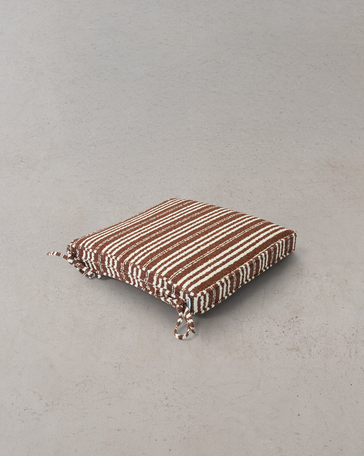 Calypso Fine Stripe Seat Cushion - Pindan