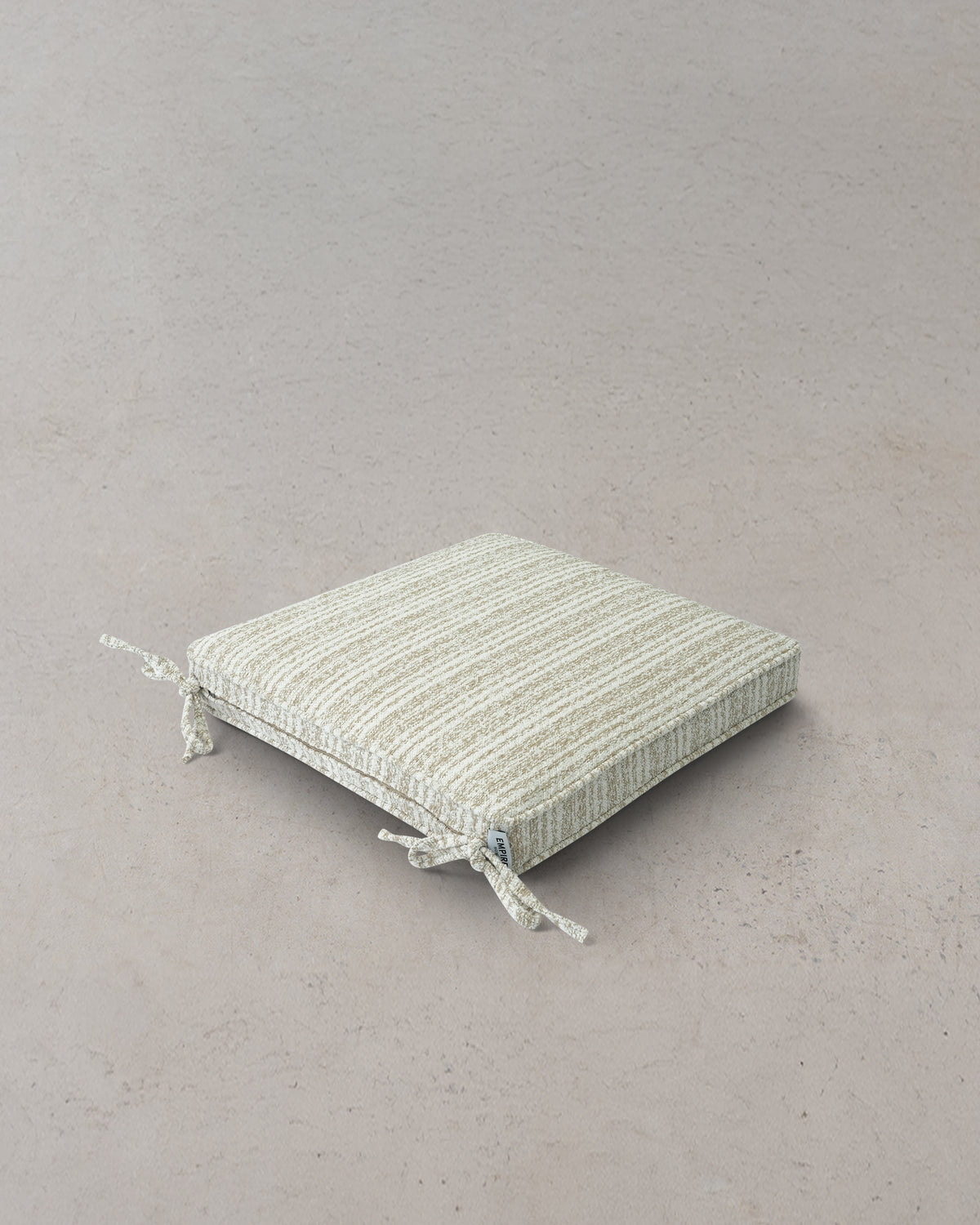 Calypso Fine Stripe Seat Cushion - Sesame
