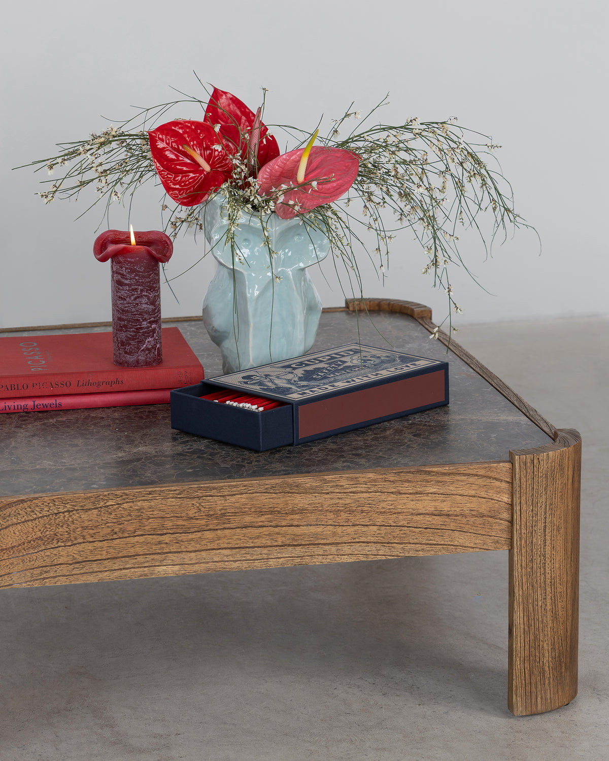 Auguste Square Coffee Table - Antique Mindi