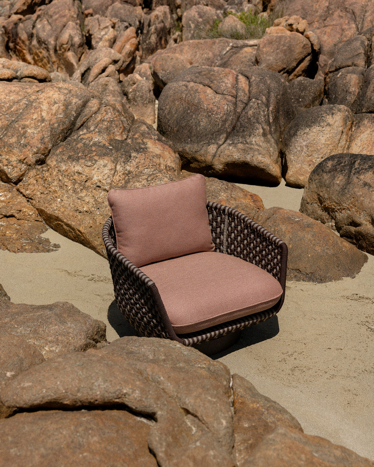 Calypso Swivel Chair - Guava