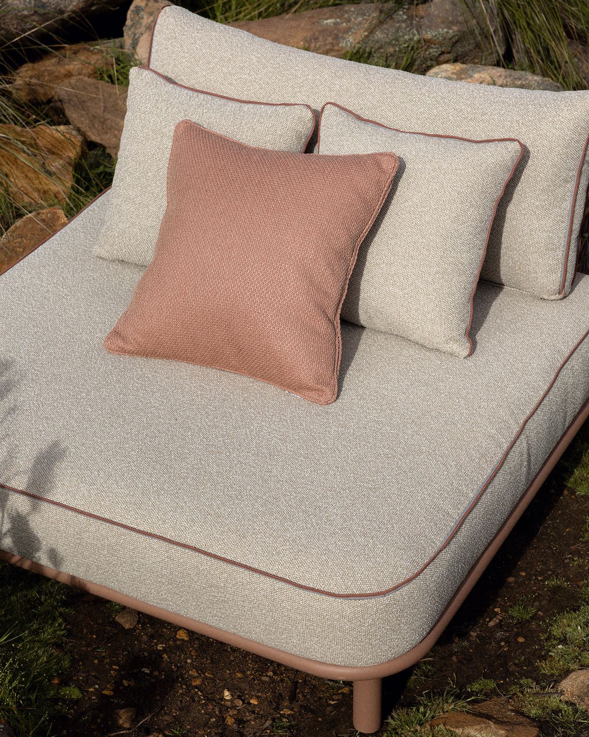 Calypso Outdoor Solid Cushion - Guava