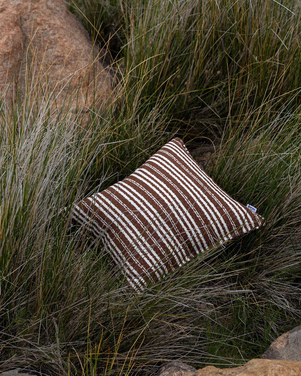 Calypso Outdoor Fine Stripe Cushion - Pindan