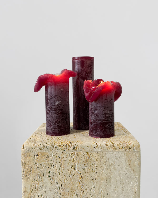 Empire Curling Candle - Oxblood