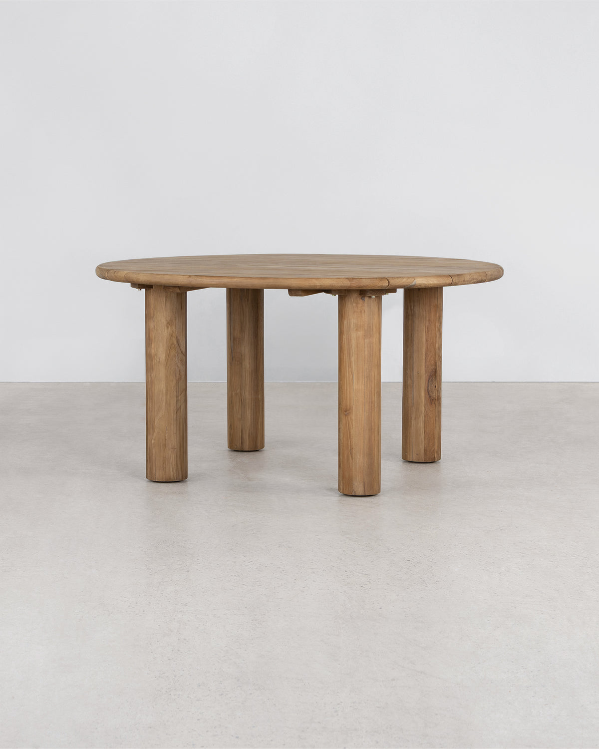 Frank Round Slatted Dining Table - Natural