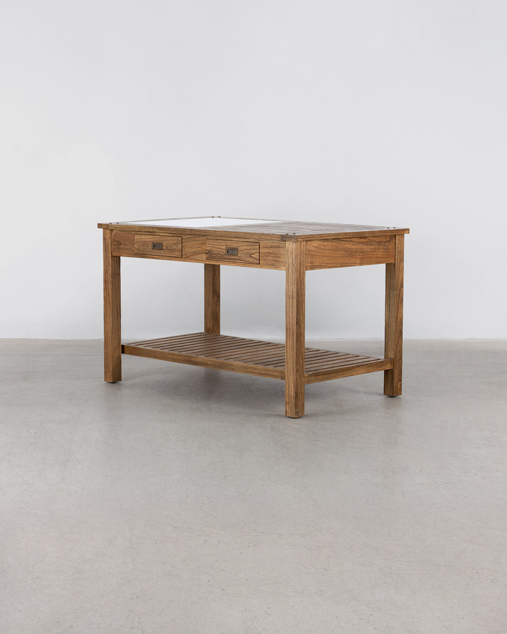 Kitchen Island - Antique Mindi/White Marble