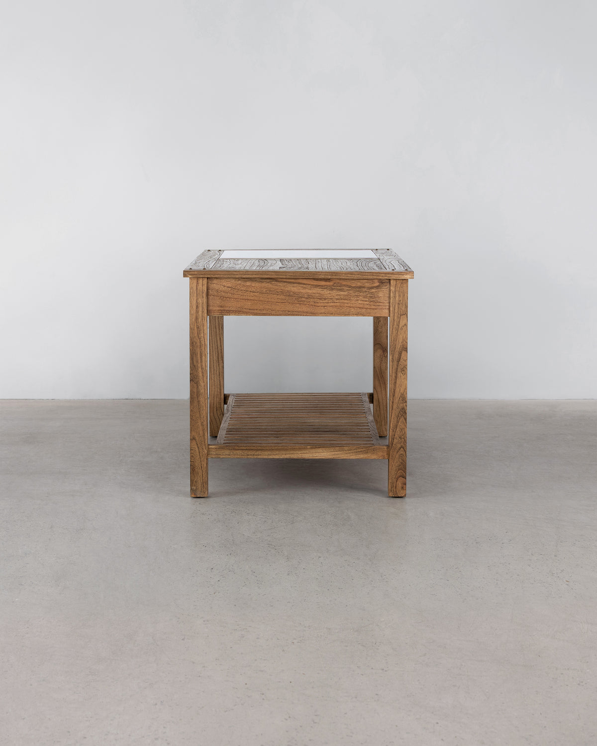 Kitchen Island - Antique Mindi/White Marble