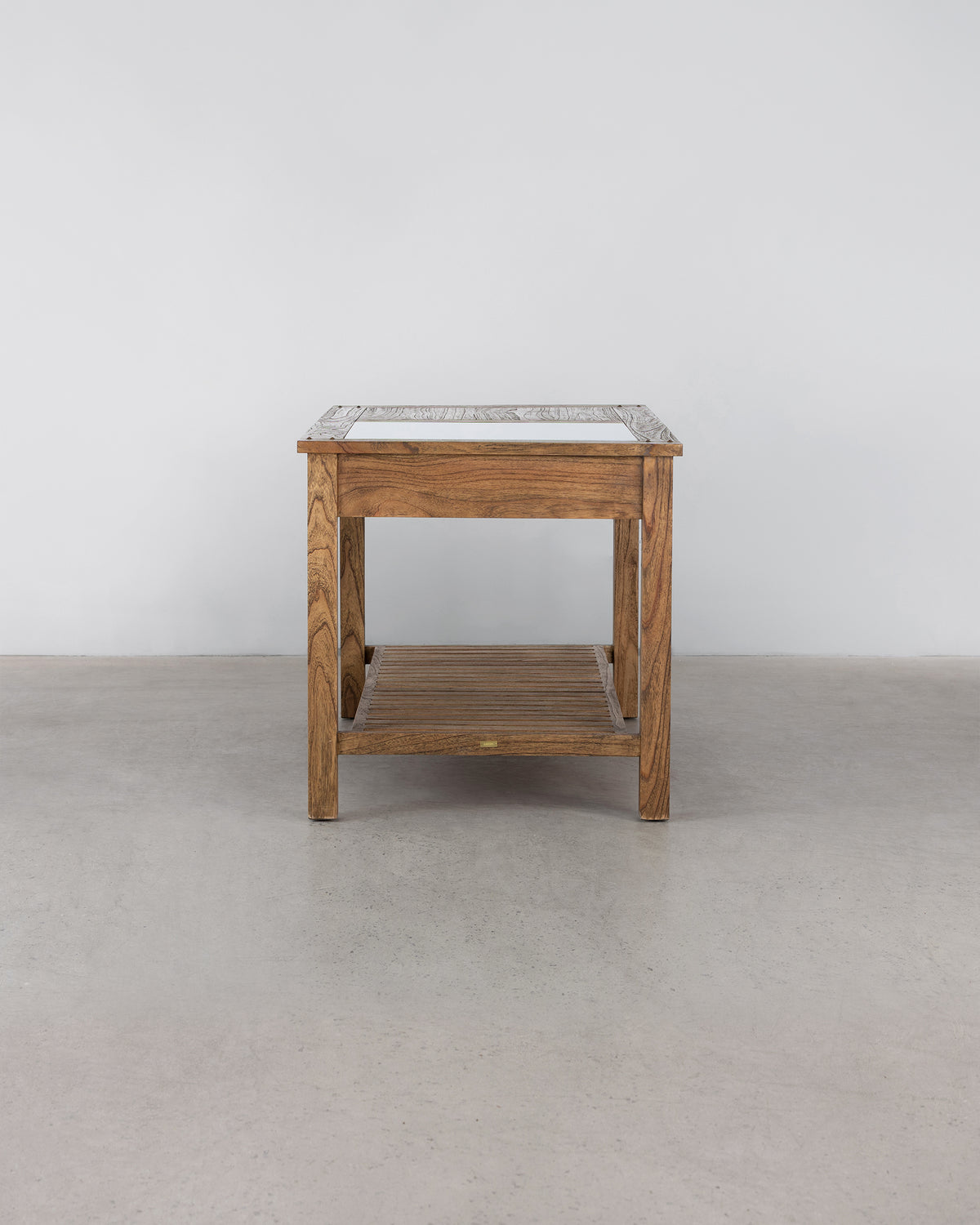 Kitchen Island - Antique Mindi/White Marble