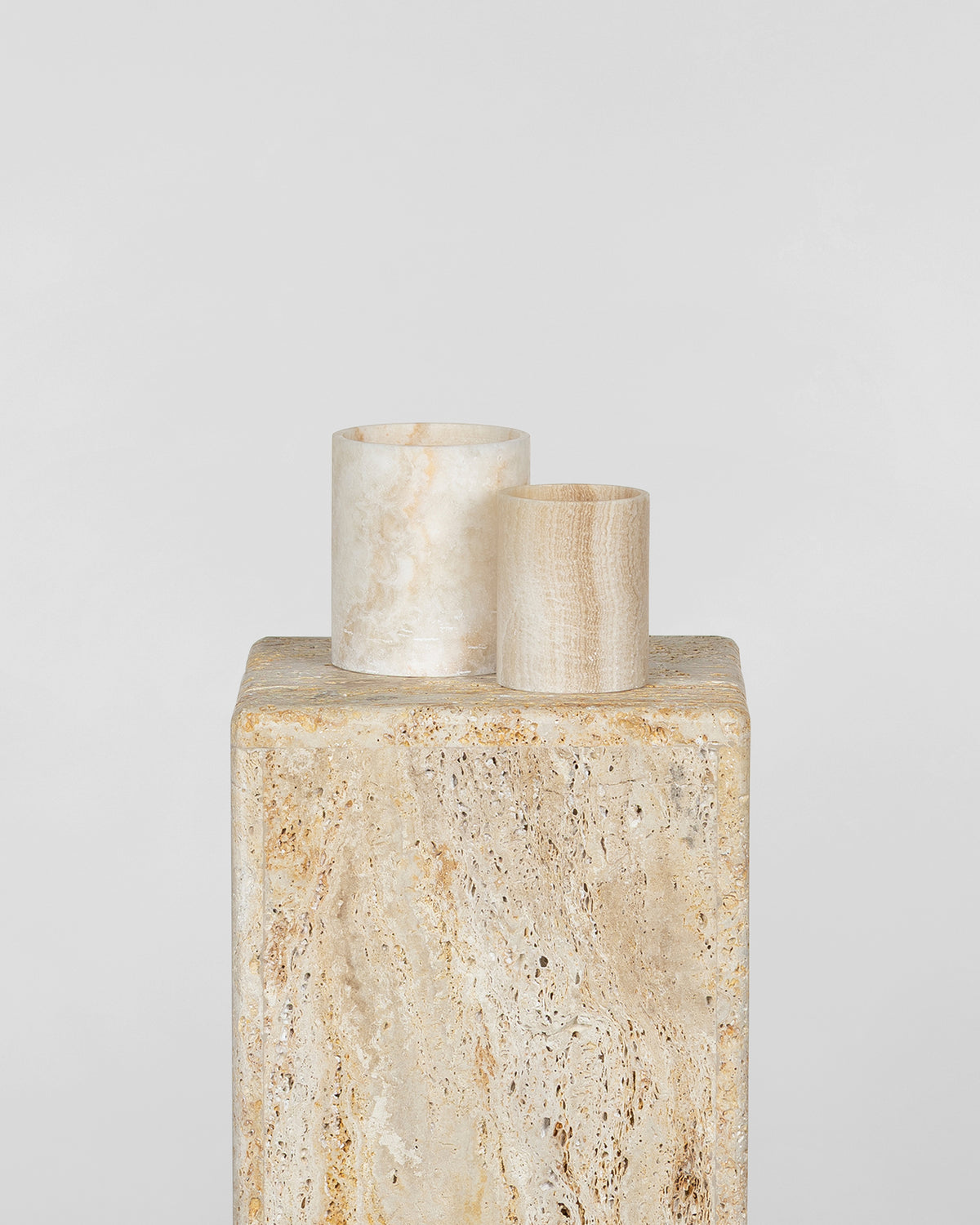 Kloss Candle Holder - White Onyx