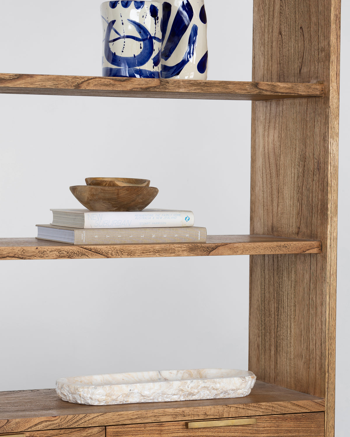 Louisa Bookcase With Drawers - Antique Mindi