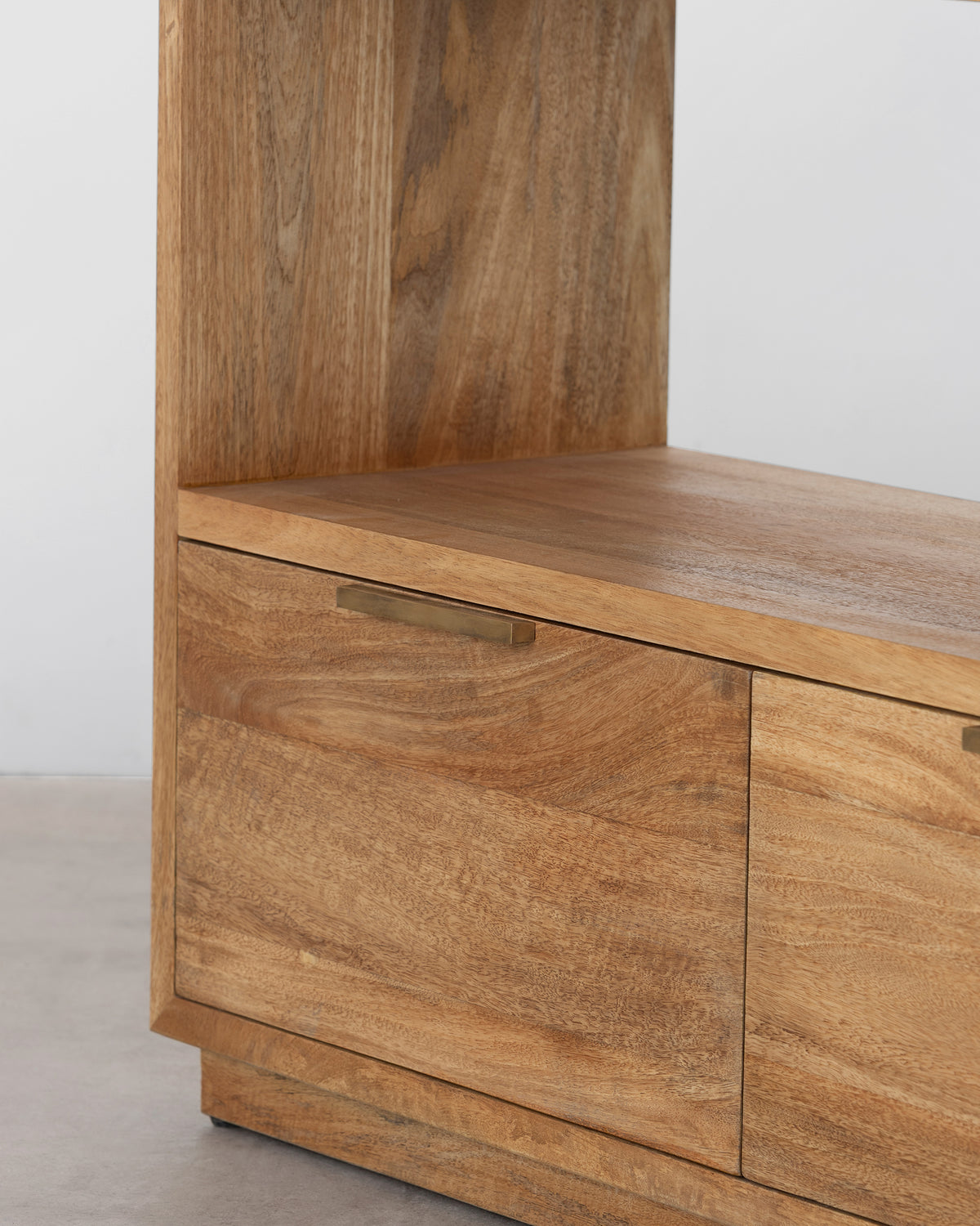 Louisa Bookcase With Drawers - Rustic Matte