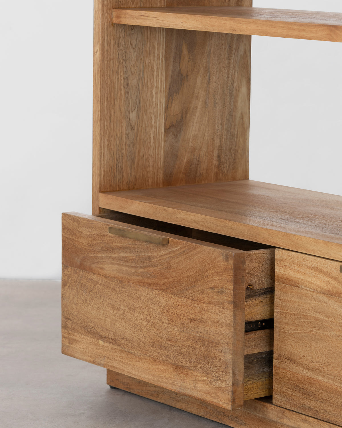 Louisa Bookcase With Drawers - Rustic Matte