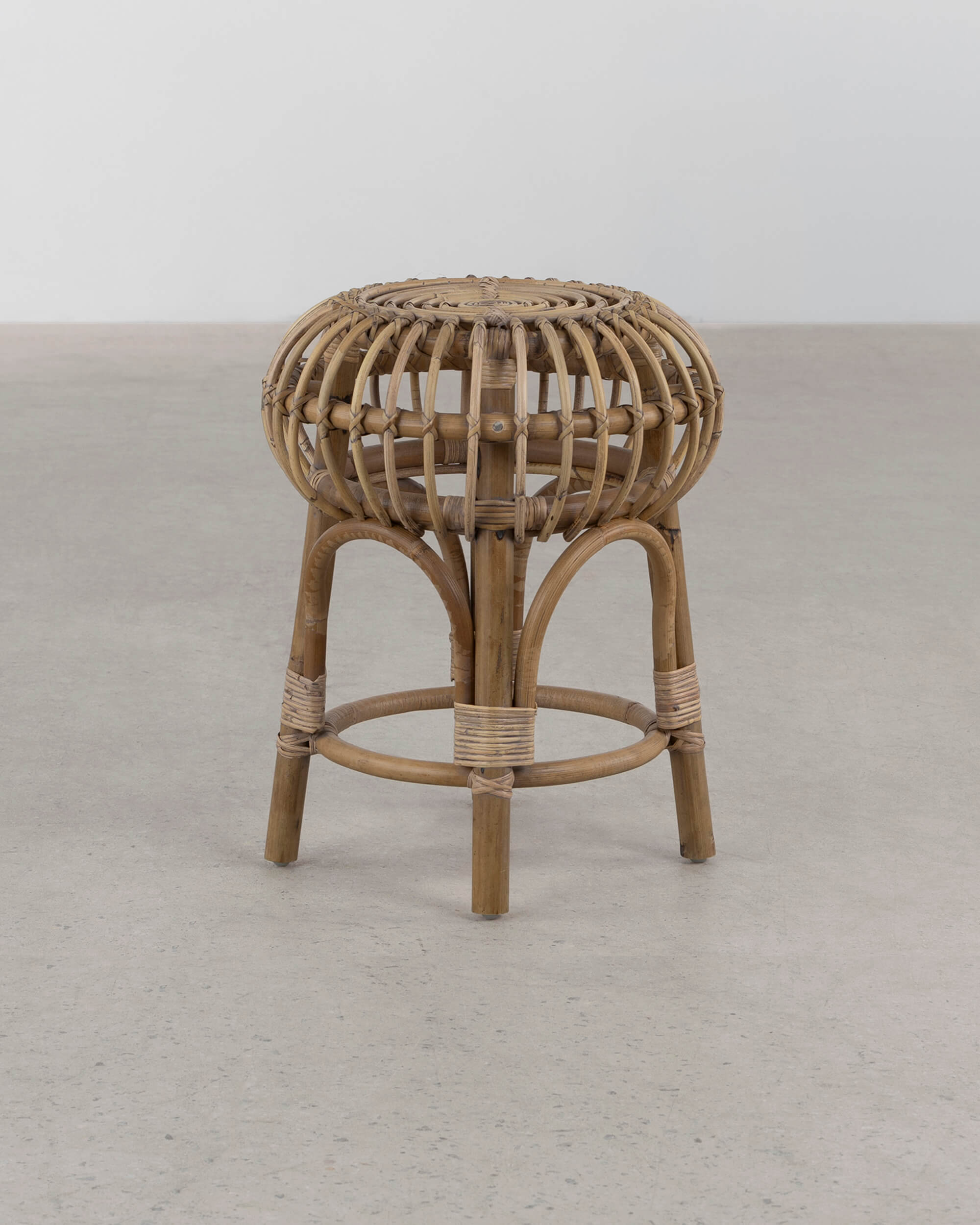 Park Rattan Stool - Natural