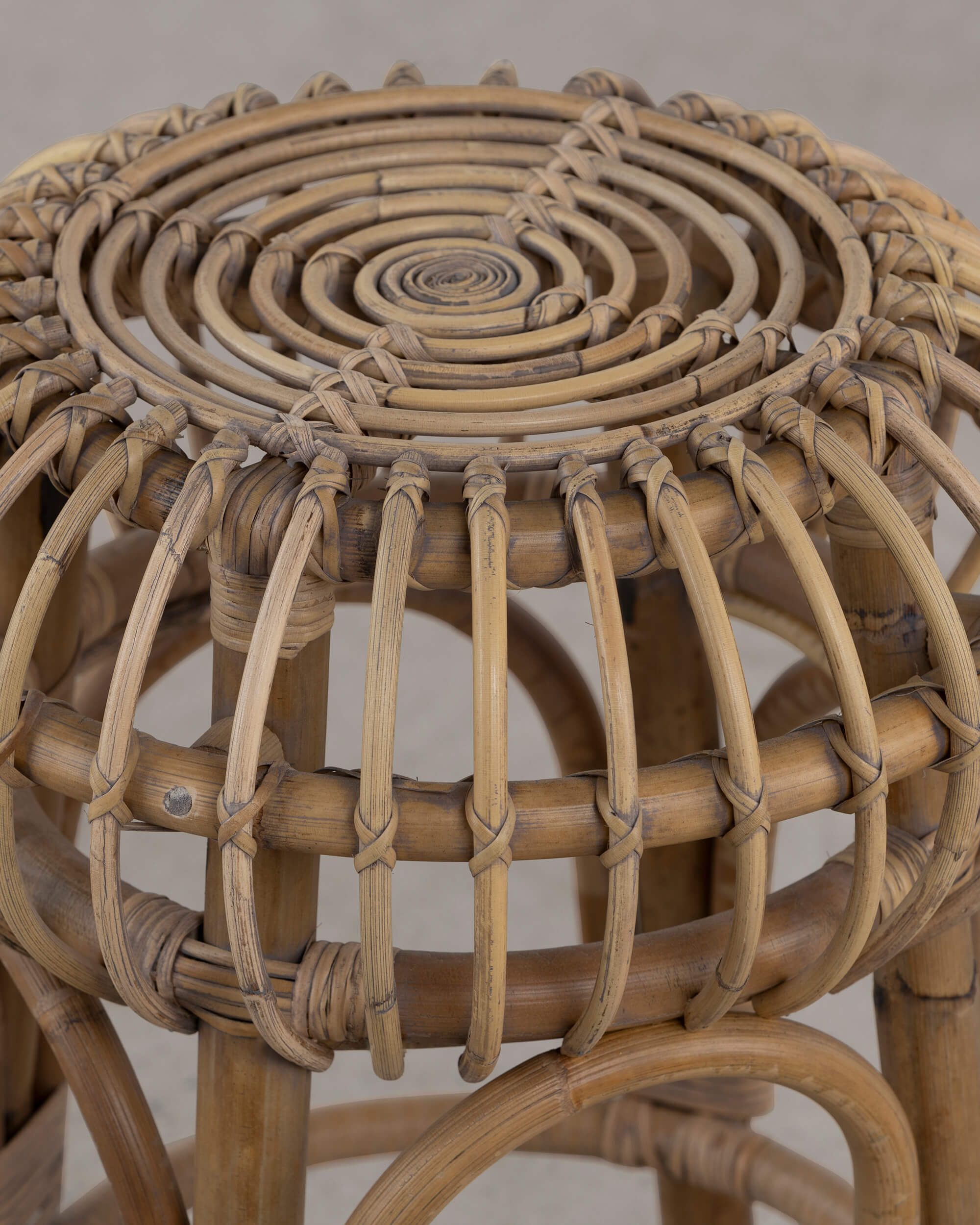 Park Rattan Stool - Natural
