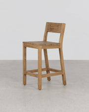 Vista Bar Stool With Back - Natural