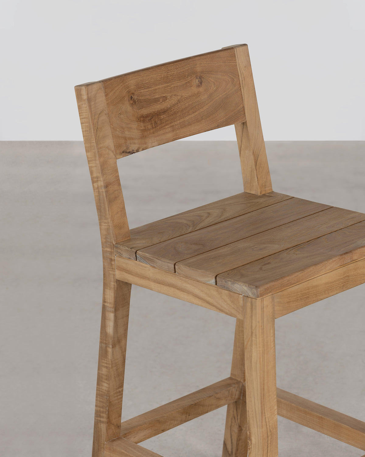 Vista Bar Stool With Back - Natural