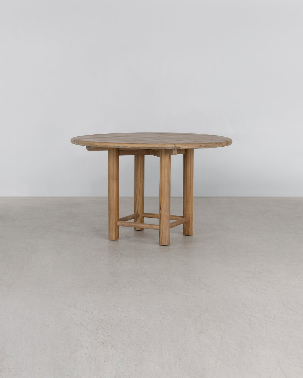 Vista Round Slatted Dining Table - Natural