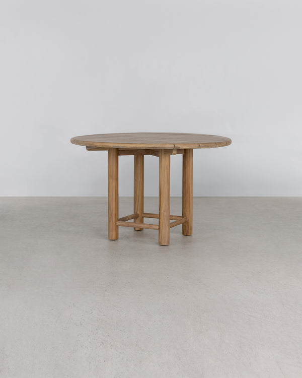 Vista Round Slatted Dining Table - Natural