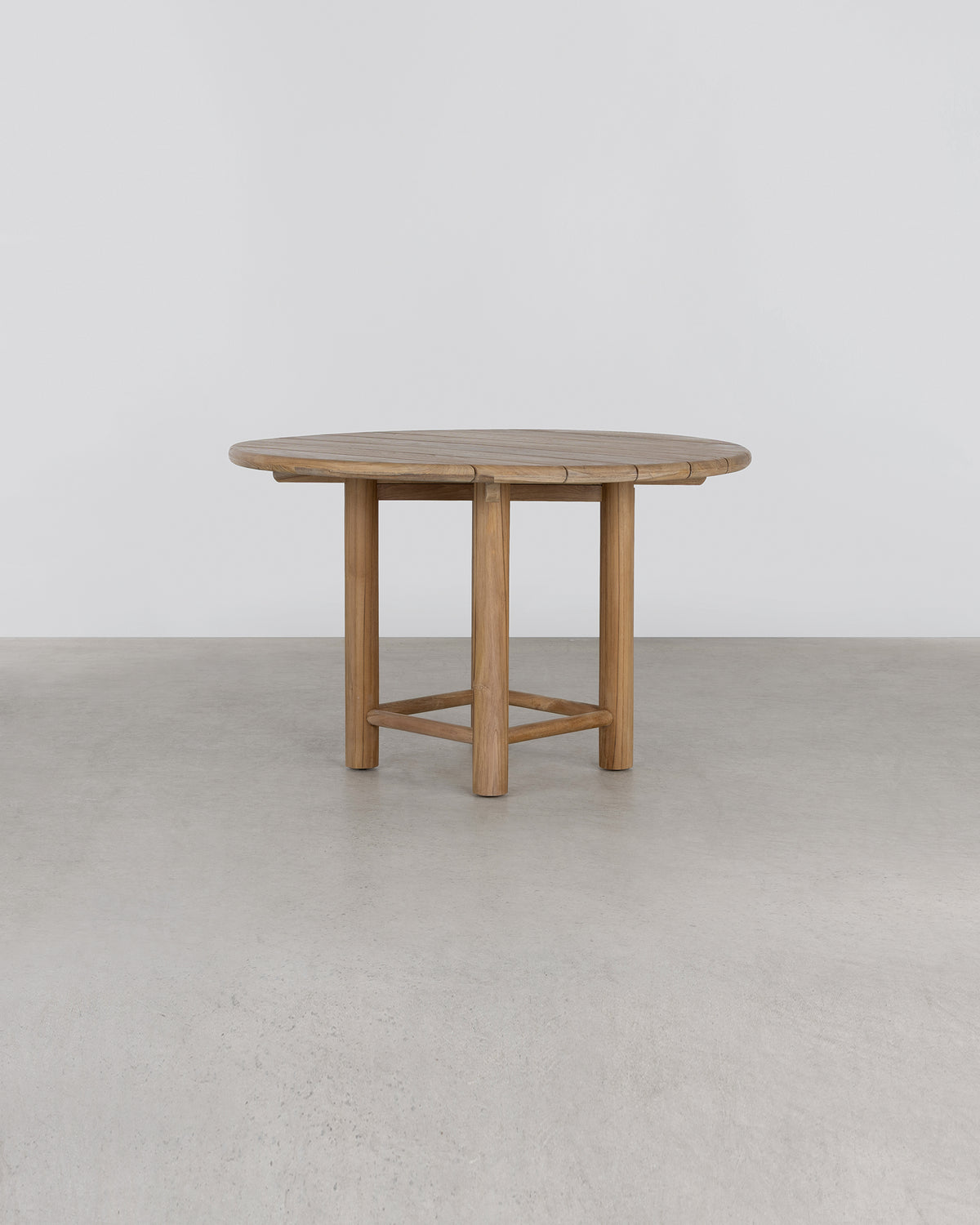 Vista Round Slatted Dining Table - Natural