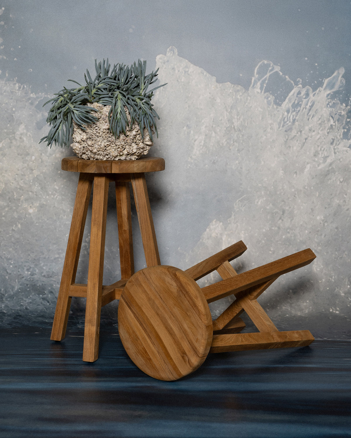 Vista Round Bar Stool - Natural