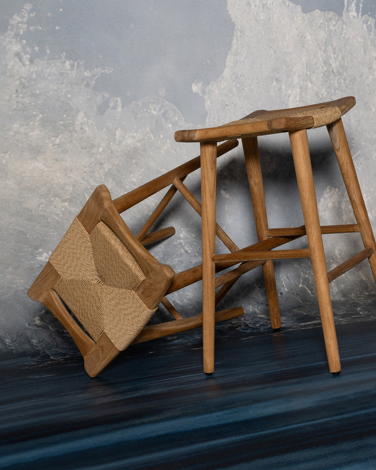 Republic Bar Stool - Raw Teak/Seagrass