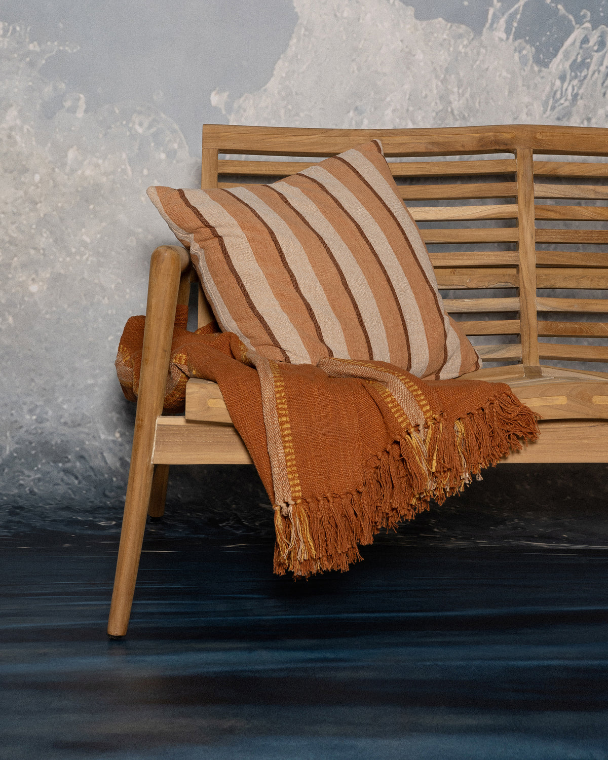 Teak Metro 3 Seater - Raw