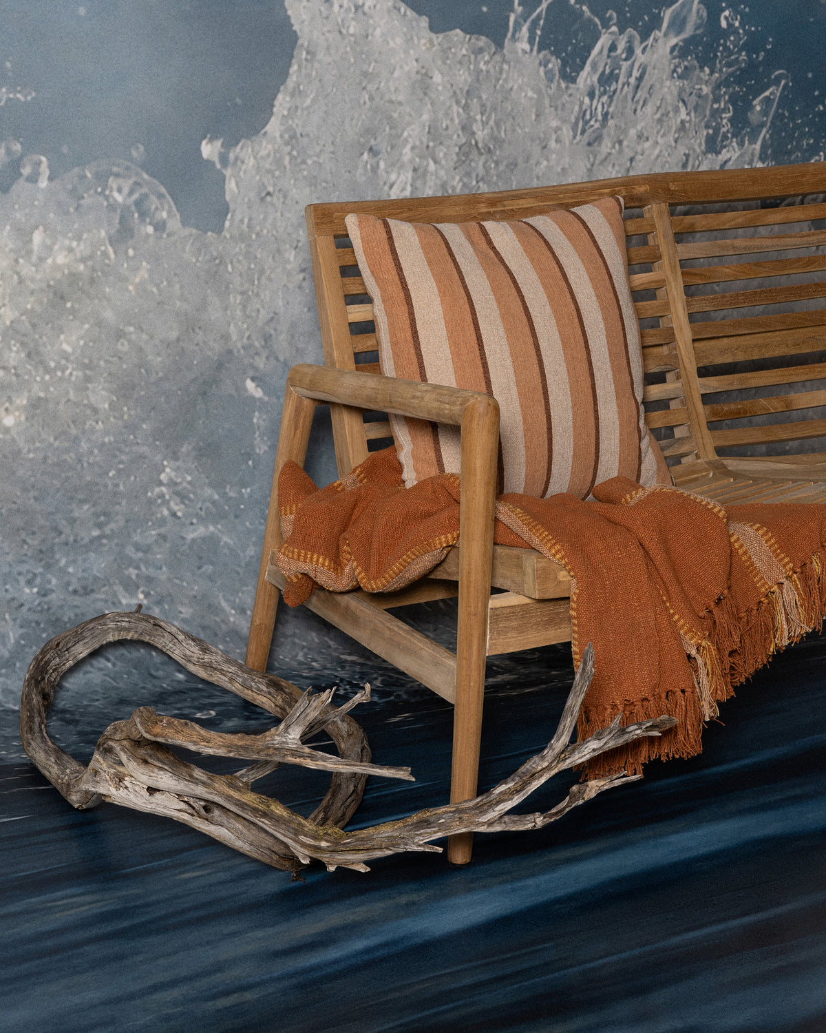 Teak Metro 3 Seater - Natural