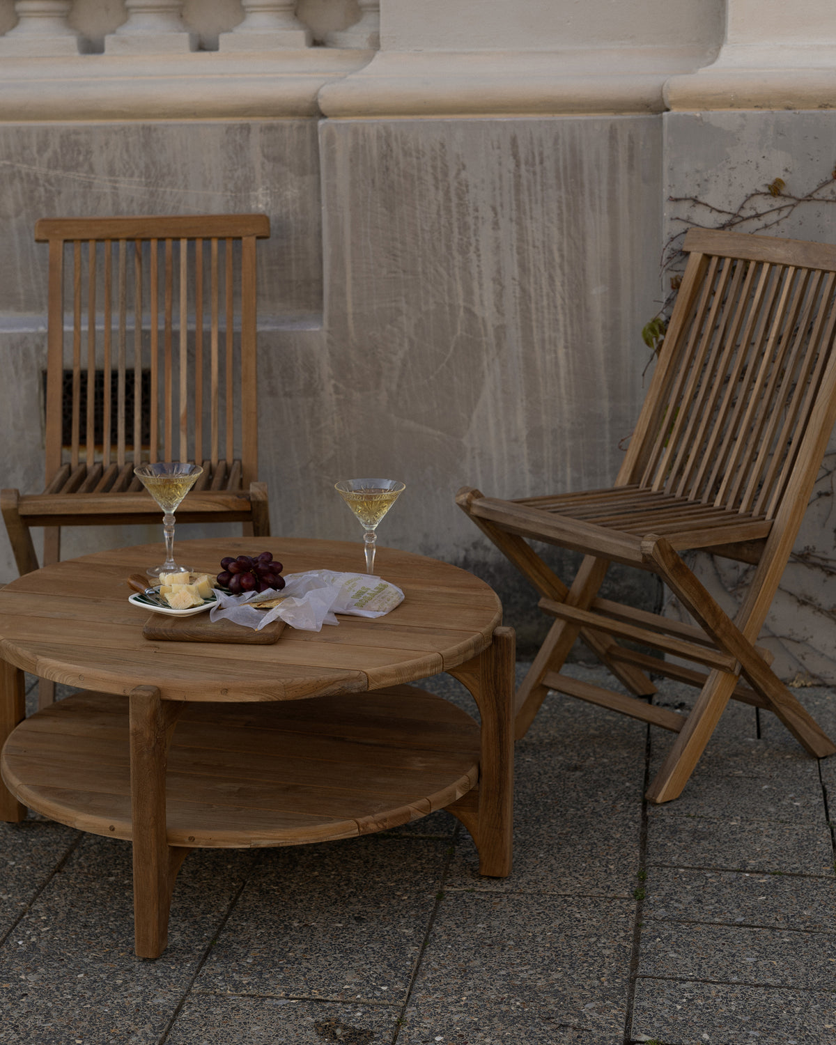 Teak Folding Chair - Raw