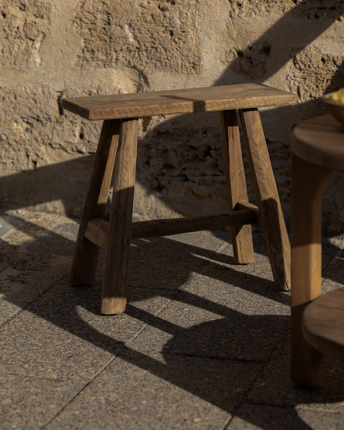 Organic Teak Stool - Square