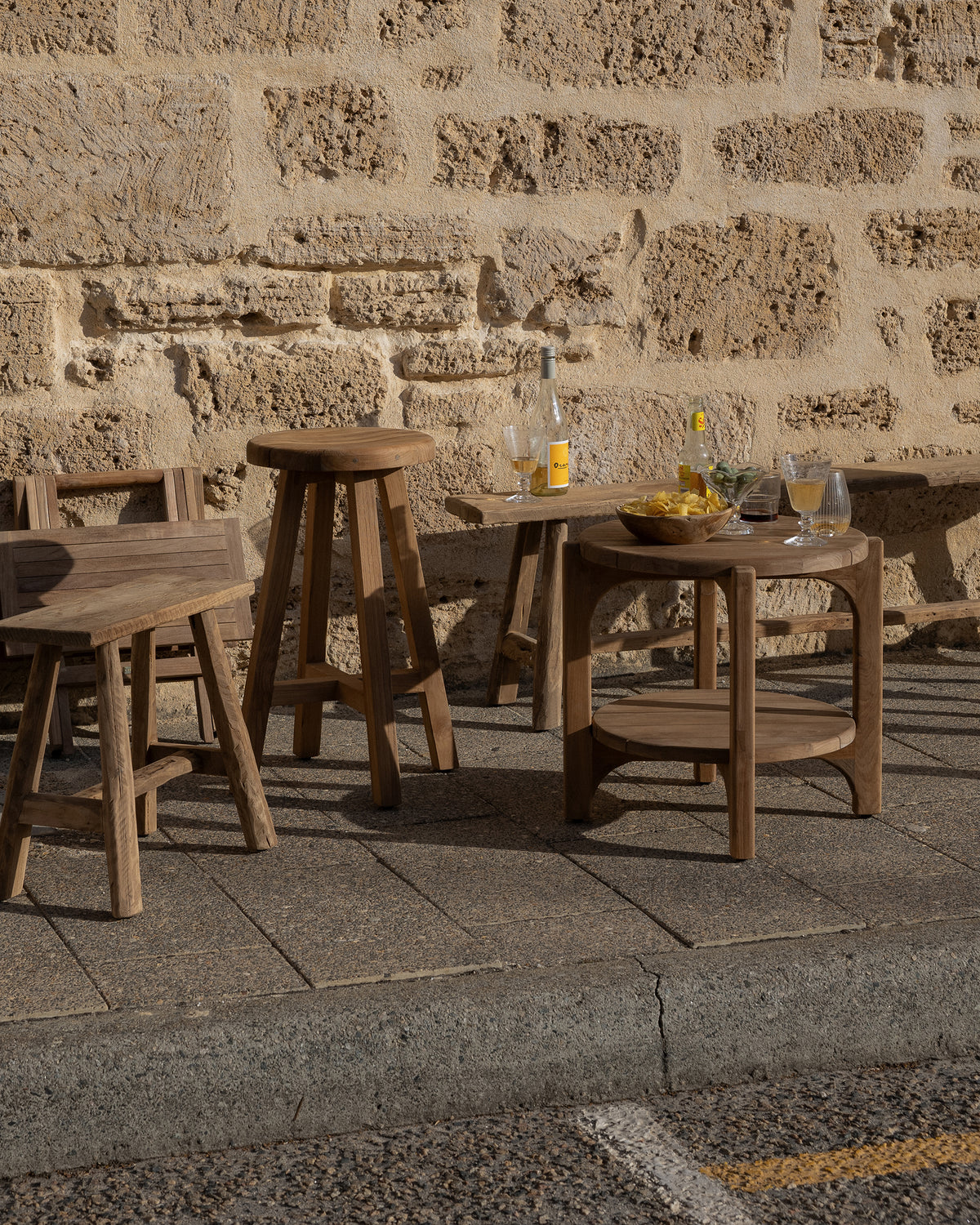 Vista Round Bar Stool - Natural