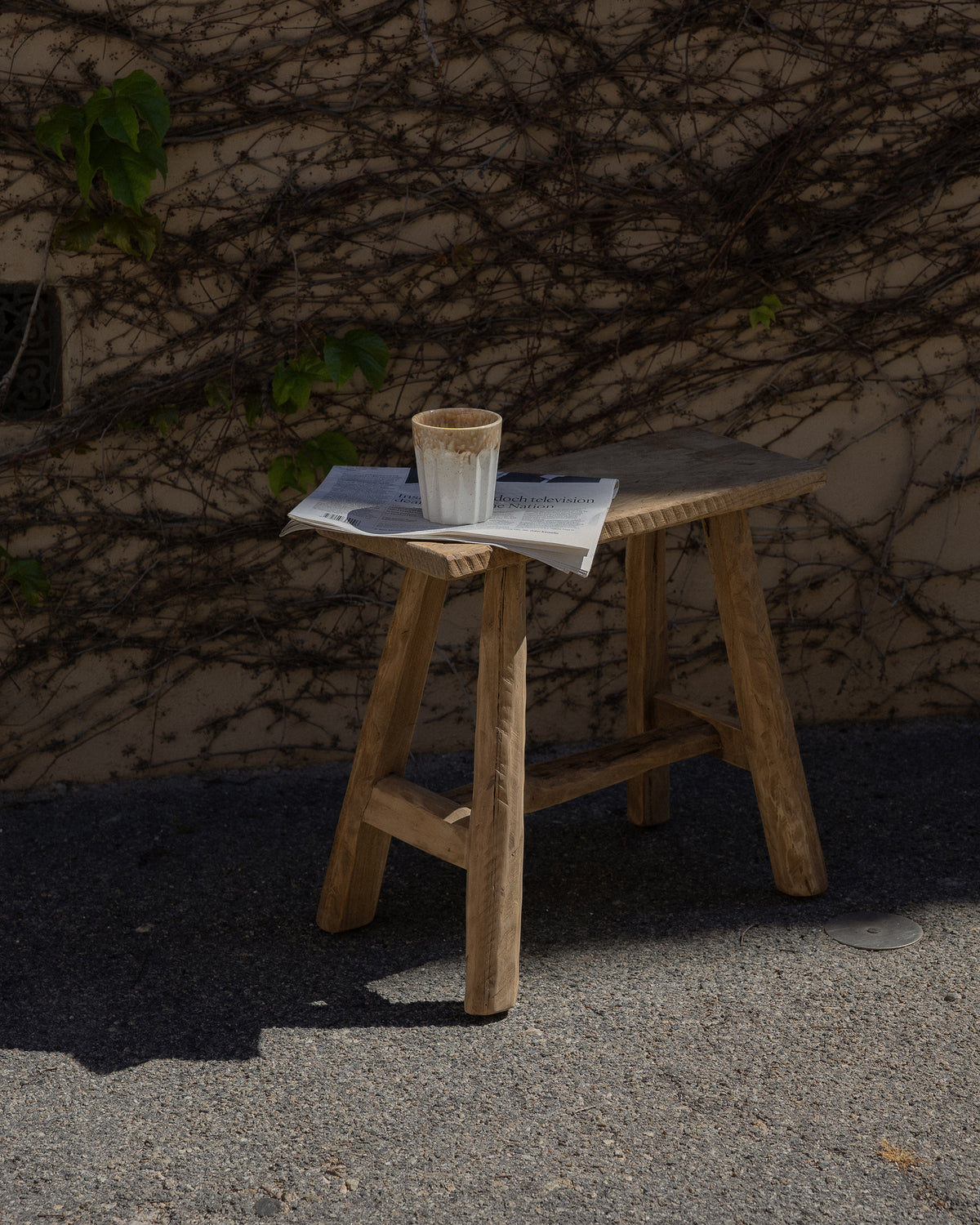 Organic Teak Stool - Square