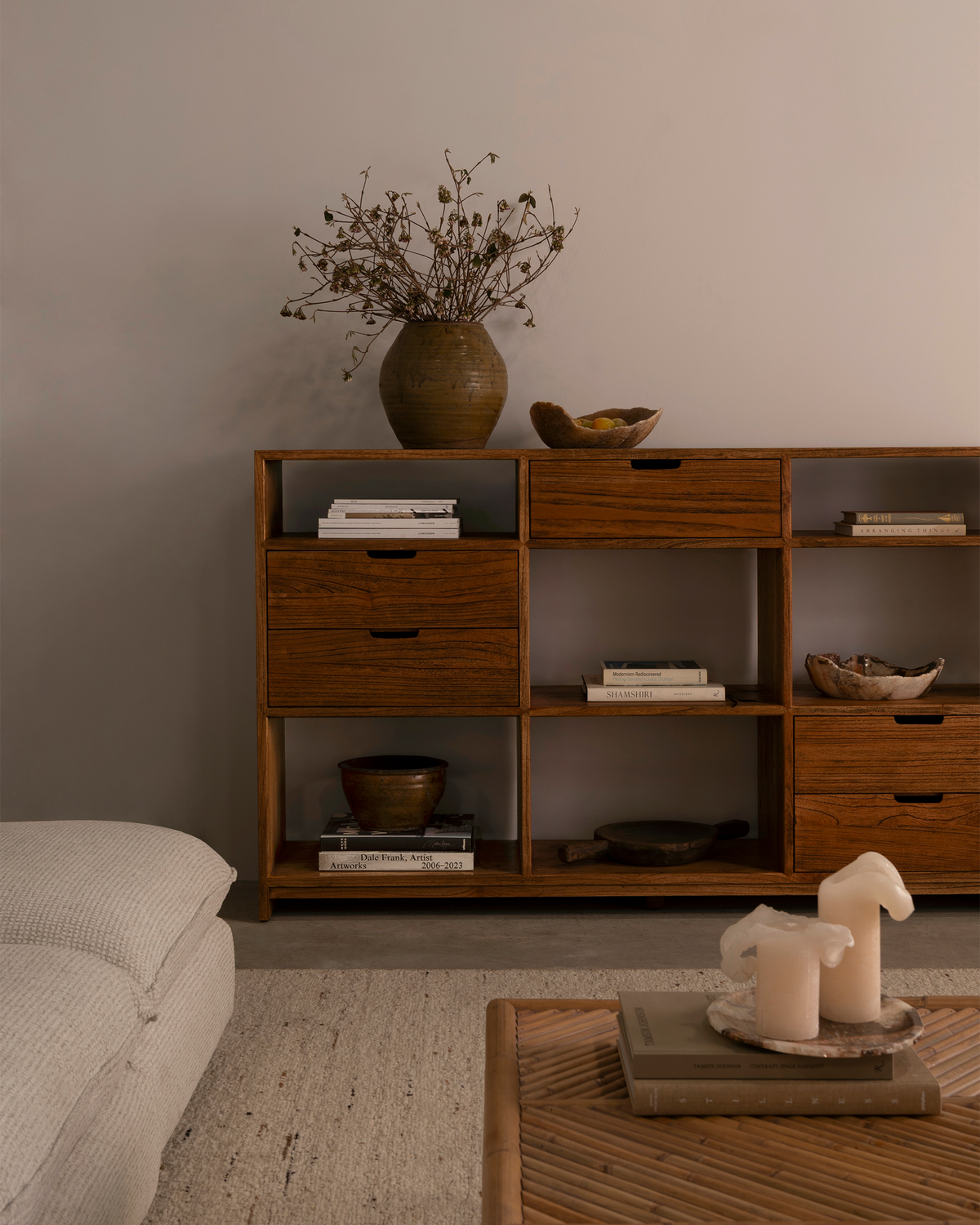 Florida Half Triple Bookcase - Antique Mindi