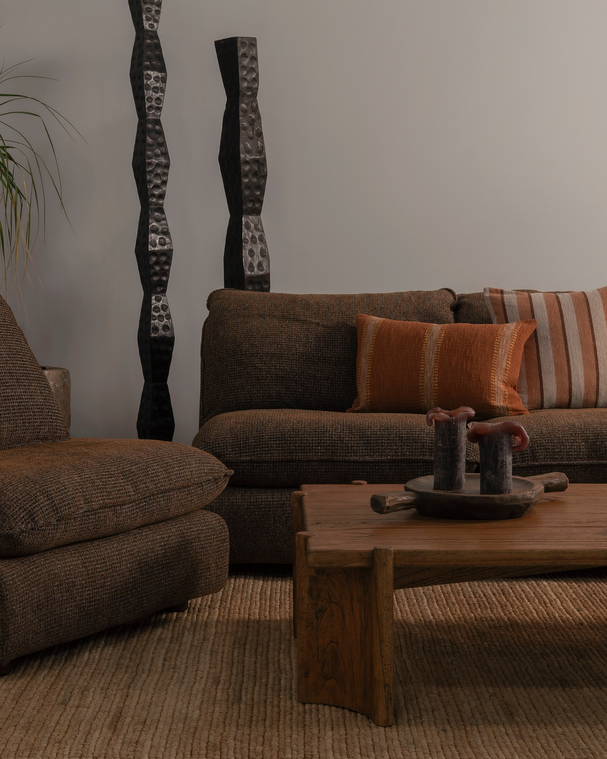 Kumo 2 Piece Modular Sofa - Chocolate