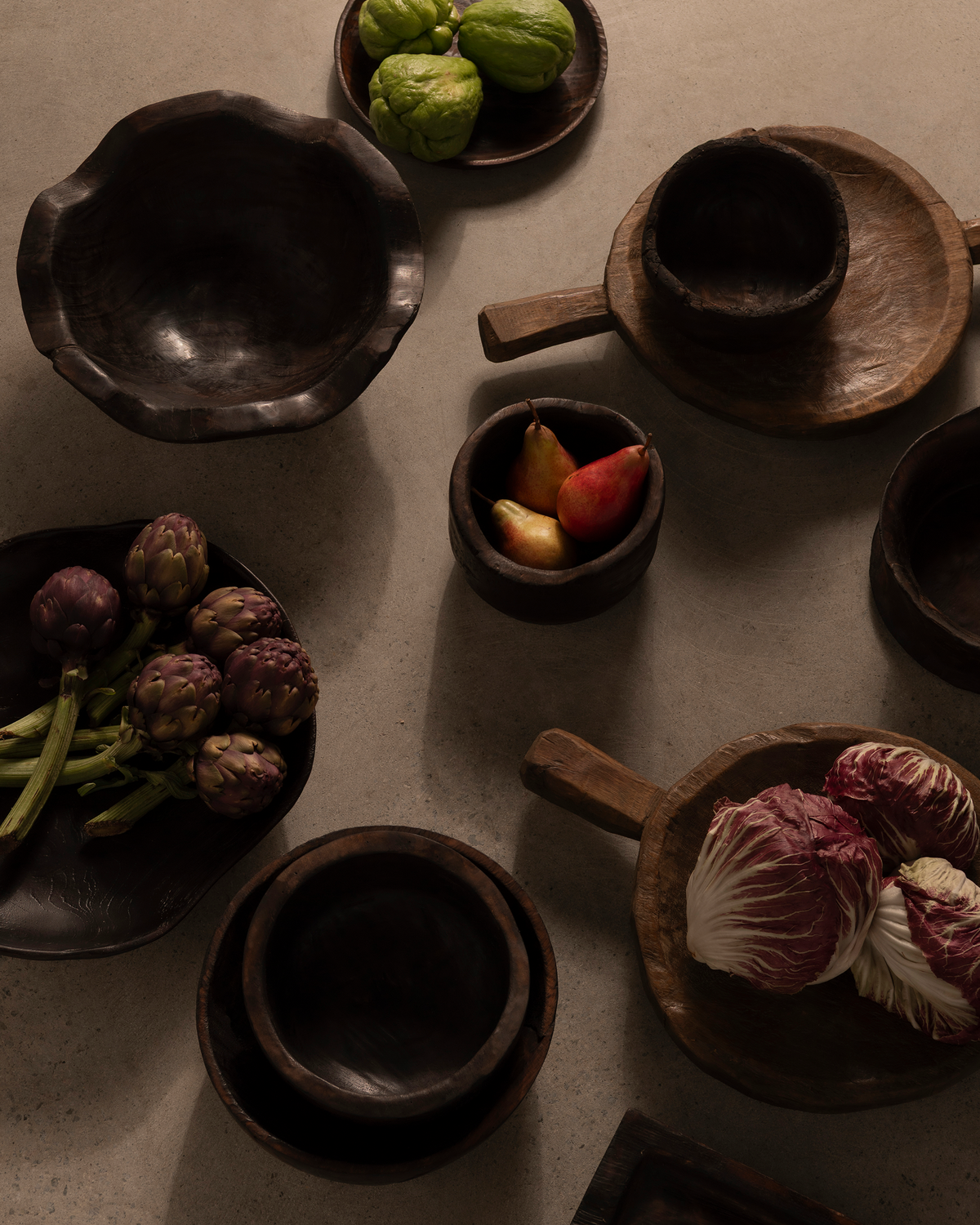 Teak Fruit Bowl - Cola