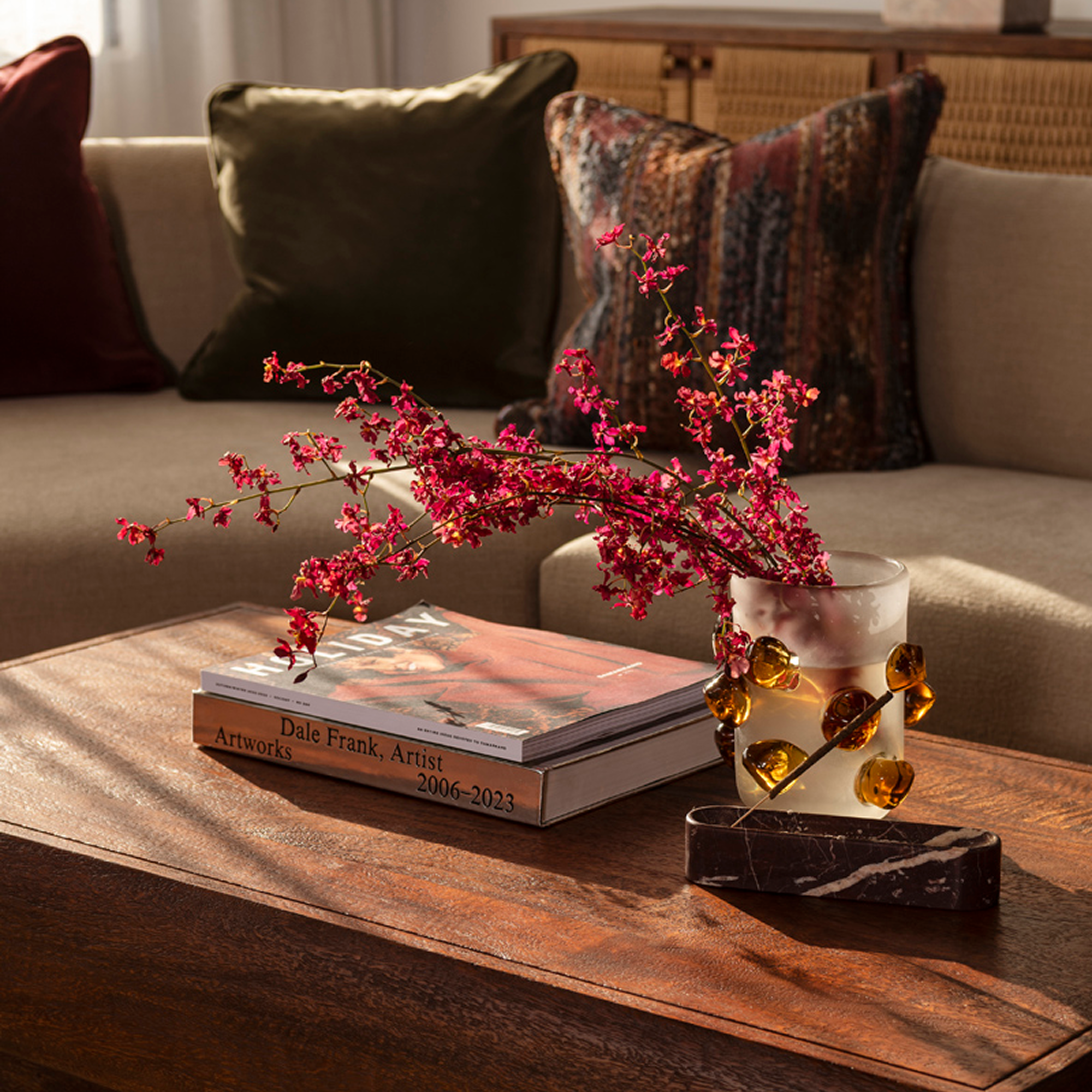 Empire Textured Cushion - Cigar Fireside