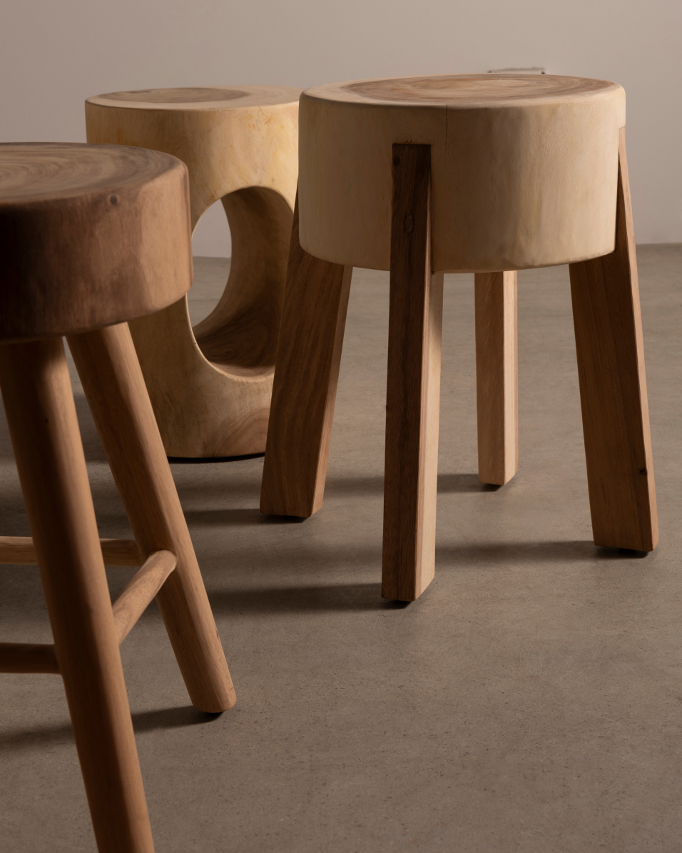 Meh Stool 4 Legs - Raw