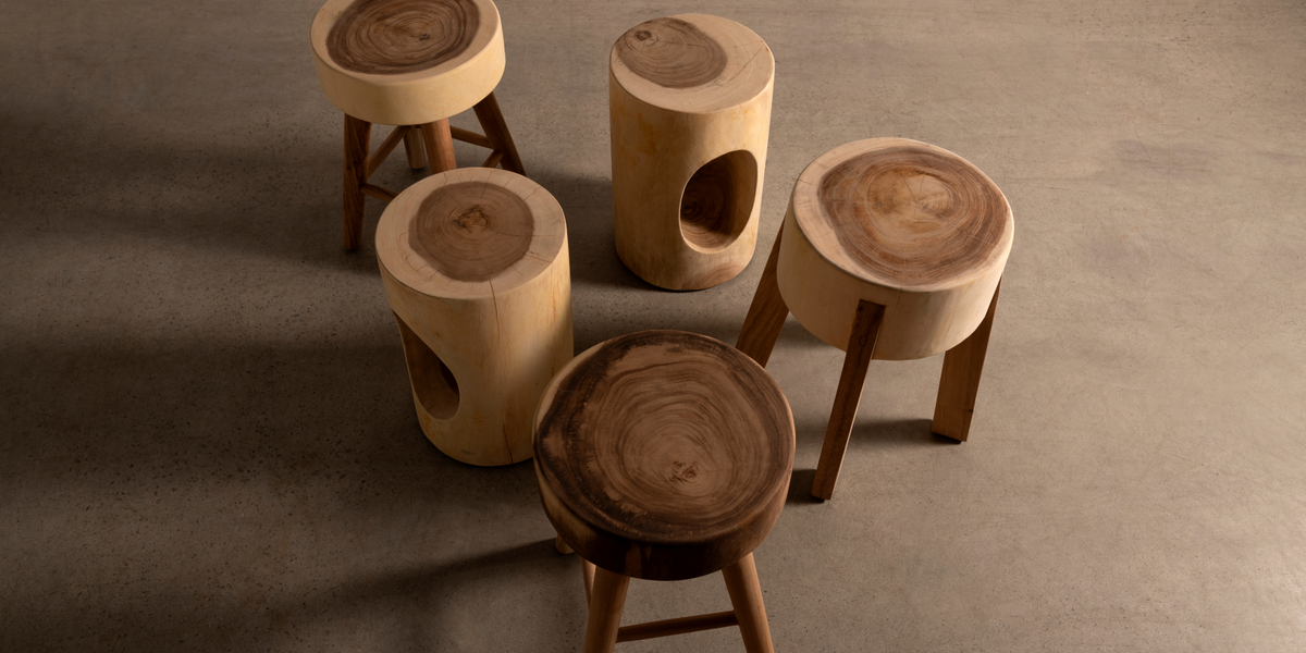 Meh Stool 4 Legs - Raw