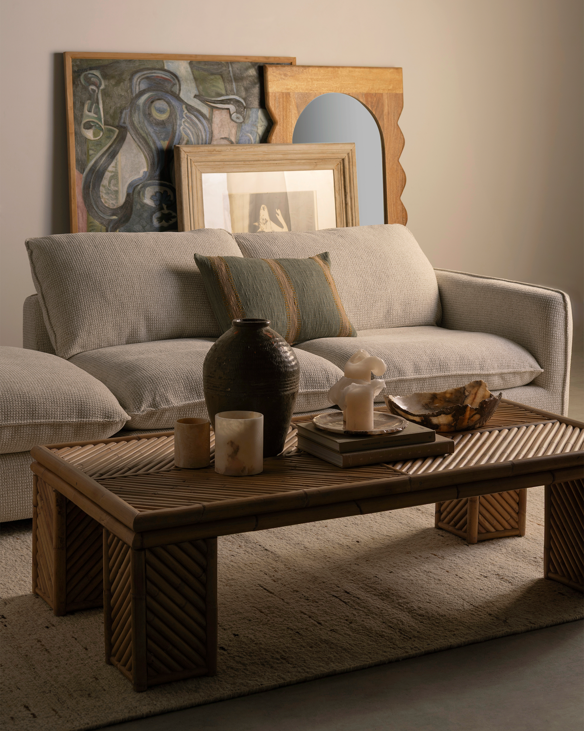 Kumo 2 Piece Modular Sofa - Cream