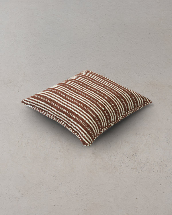 Calypso Outdoor Fine Stripe Cushion - Pindan