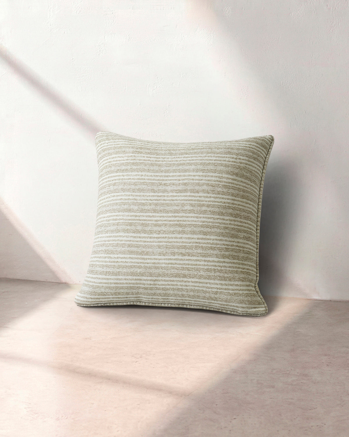 Calypso Outdoor Fine Stripe Cushion - Sesame